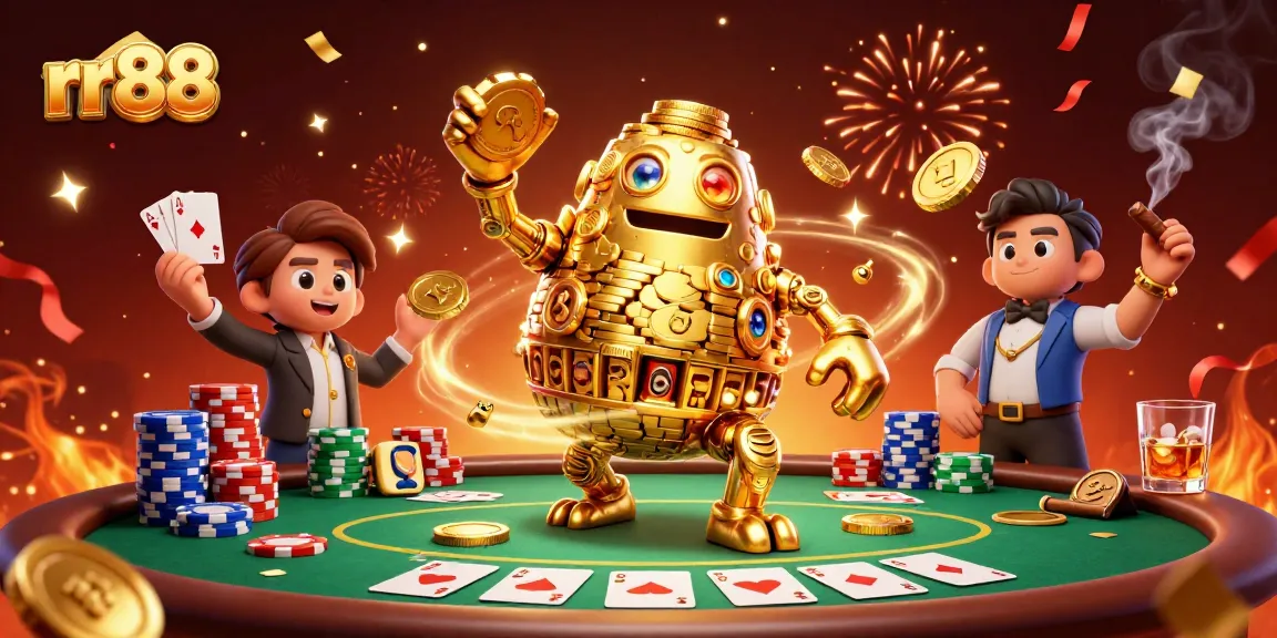 Engage in thrilling gameplay with rr88, featuring a dynamic scene of exciting poker action.