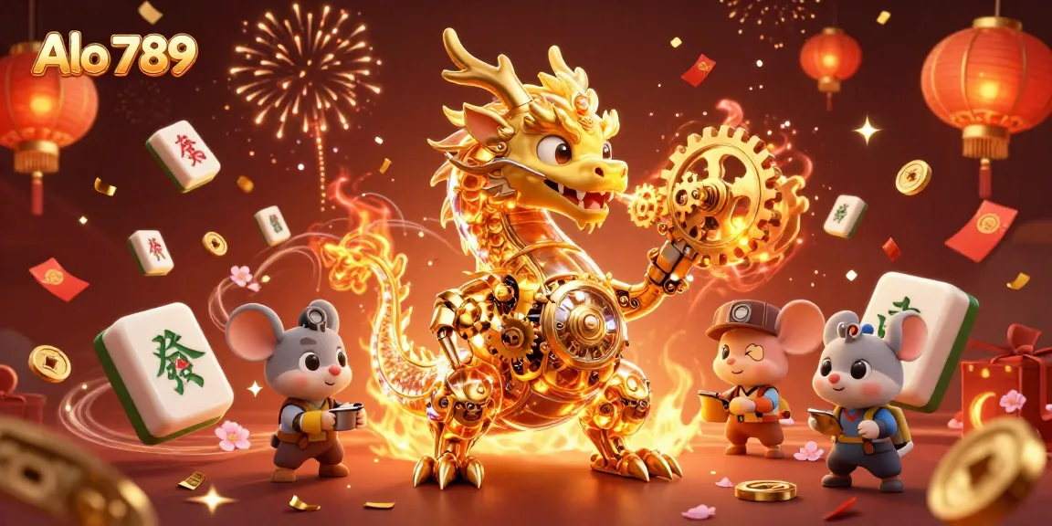 Alo 789 enhances the thrill of cockfighting with a stunning golden dragon and authentic game elements.