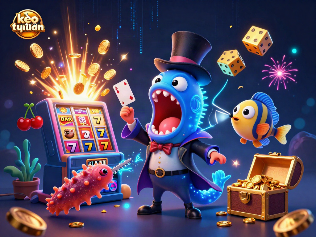 Engage with kèo trực tuyến through a vibrant 3D fantasy of underwater casino elements illuminated by dynamic games and lively characters.