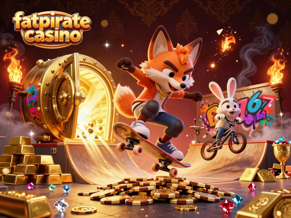 Experience the thrill of fatpirate casino with action-packed gaming scenes featuring unique characters.